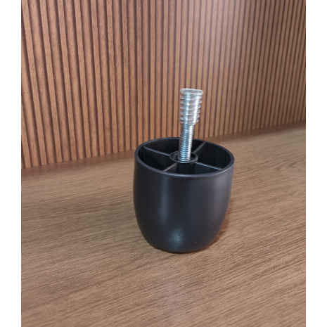 Pés para Sofá  Poltrona e Moveis em Geral 5,7cm Preto – Kit com variação
