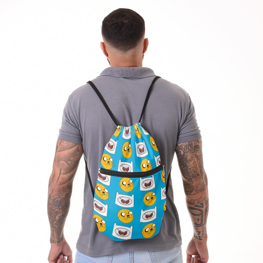 Mochila Saco Coyote® Hora de Aventura Reforçada com Alça de Corda