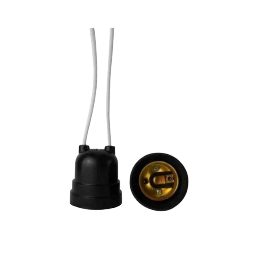 Kit com 20 Soquetes E27 com Rabicho | Bocal Termoplástico Pendente para Lâmpada 110/220V