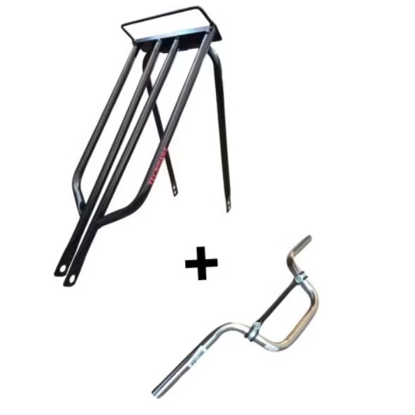 Kit Garupa Com chapa+ Guidão de moto+Barrinha Garupeira BH Bagagem TecnoarT