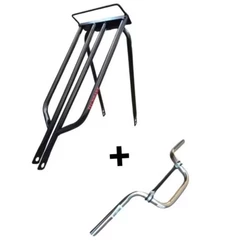Kit Garupa Com chapa+ Guidão de moto+Barrinha Garupeira BH Bagagem TecnoarT