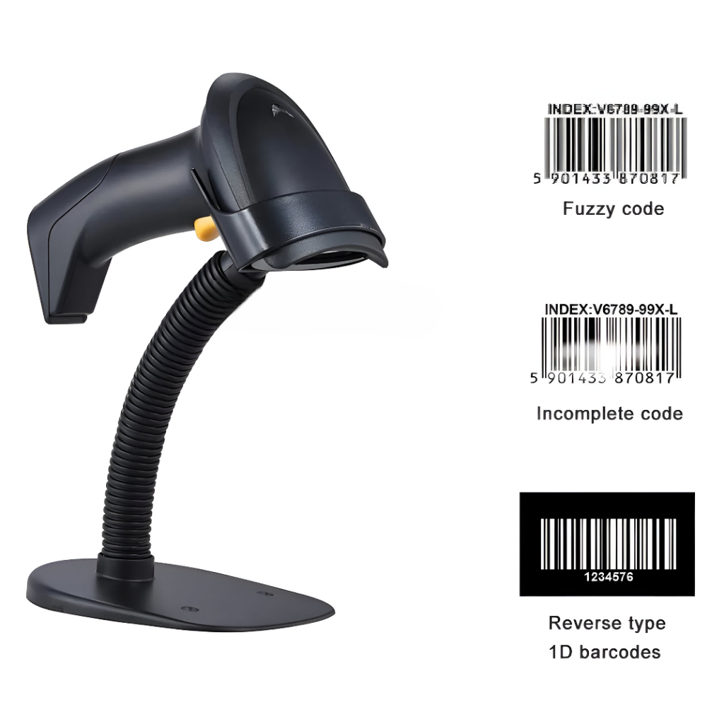 Leitor De Código Barras Sem Fio Com Suporte Automatico Boleto LM-800 Leitor Laser Scanners Laser em Oferta na Shopee