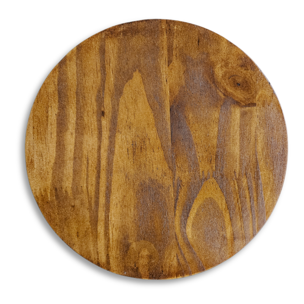 Tampo Redondo Madeira Pinus 80cm Para Mesas de Jantar e Bistrô