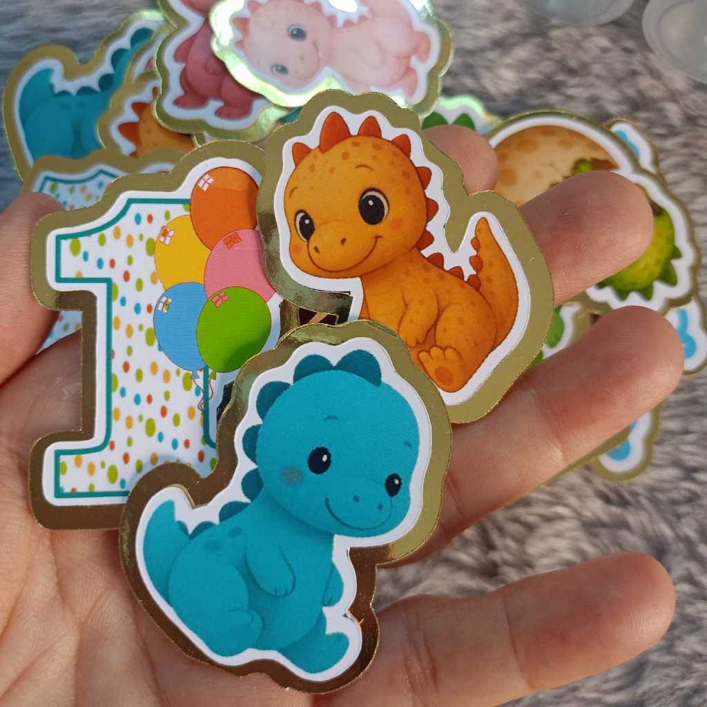 Apliques em camadas personalizados para lembrancinhas , tema DINO BABY, decoração de lembrancinhas/festa infantil /