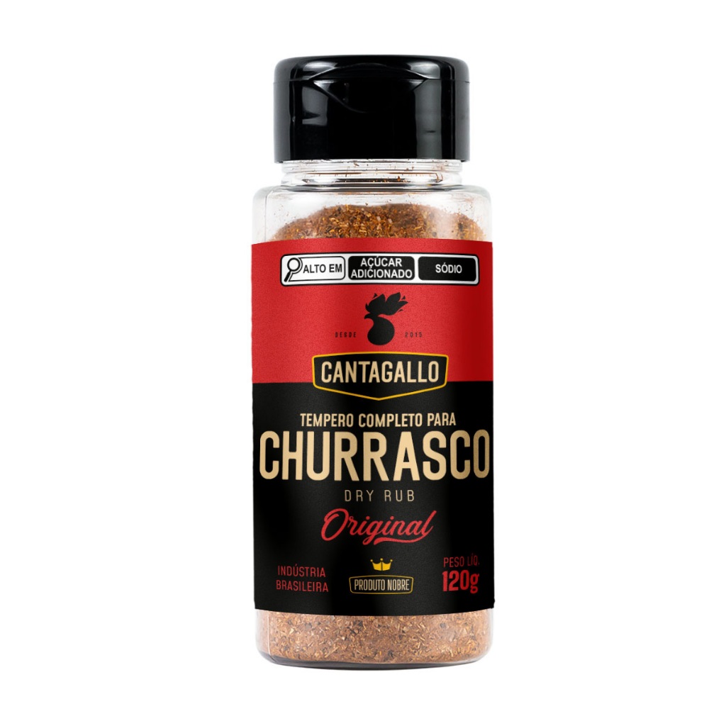 Tempero Completo Dry Rub CantaGallo 120g Ideal para Todas as Carnes Sem Glúten p/Churrasco