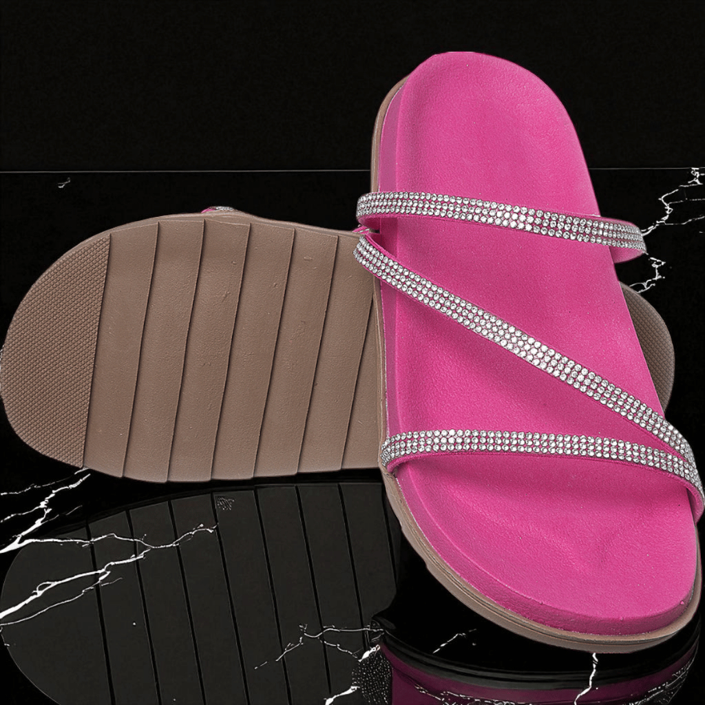 ∴ Papete Feminina Conforto Rasteirinha Birken Sandália Estilo Casual 090-0011