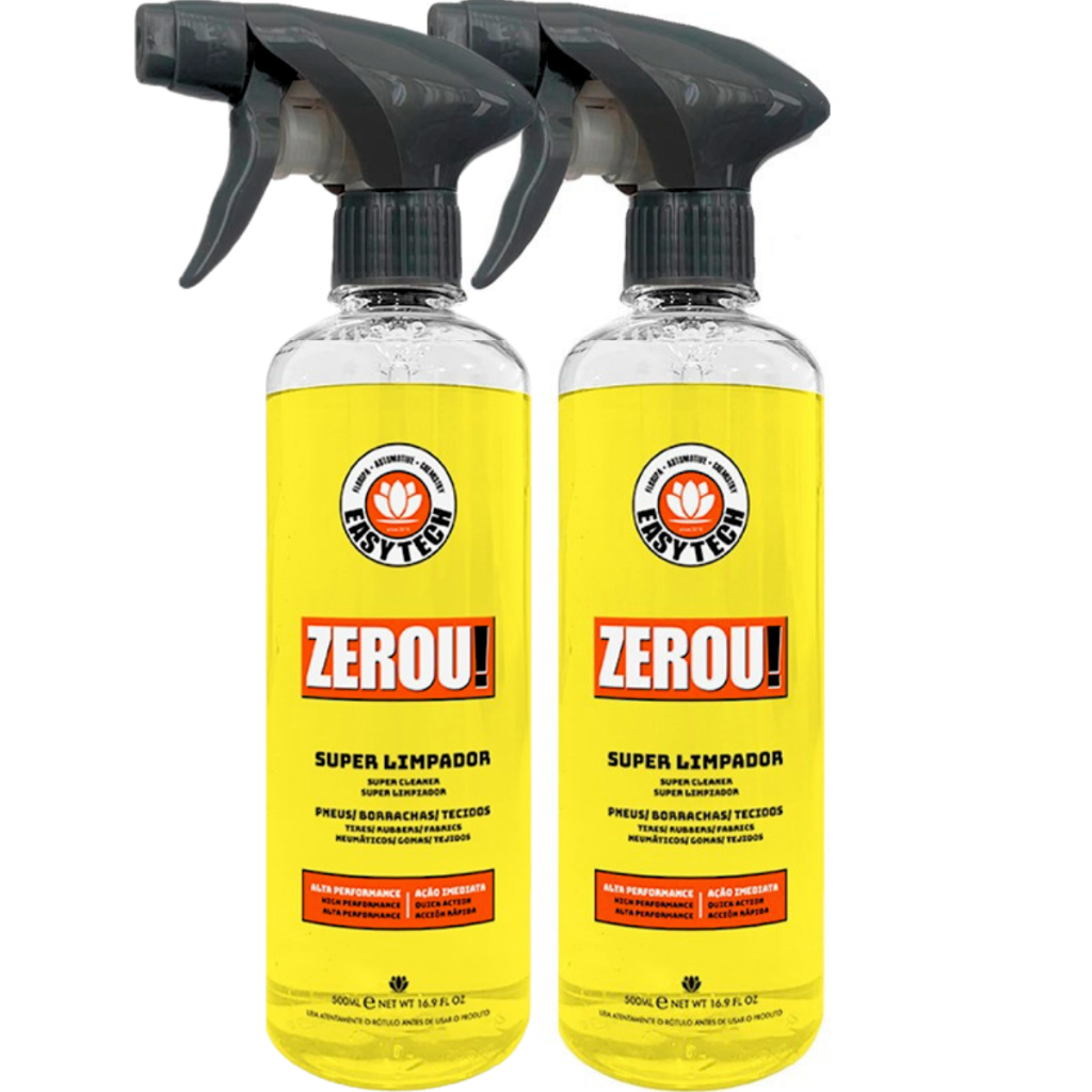 ZEROU! Limpador Multiuso Pneu Borrachas Tecidos Plásticos EasyTech 500ml em Oferta na Shopee
