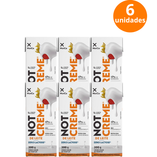 Kit 6x Creme a Base de Vegetais Not Creme de Leite 200g em Oferta na Shopee