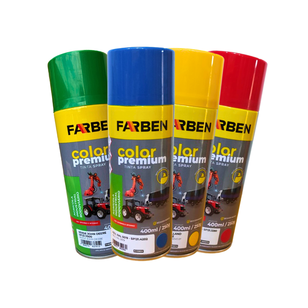 Tinta Spray Farben Agrícola, Industria, Rodoviária -  John Deere, New Holland, Maxion | + Cores