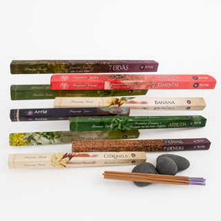 Incenso Indiano Atria 0% Carvão Caixa Com 8 Varetas - Diversos Aromas em Oferta na Shopee