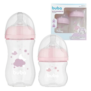 kit 2 mamadeiras easy flow 120ml e 270ml  anti cólica Buba em Oferta na Shopee
