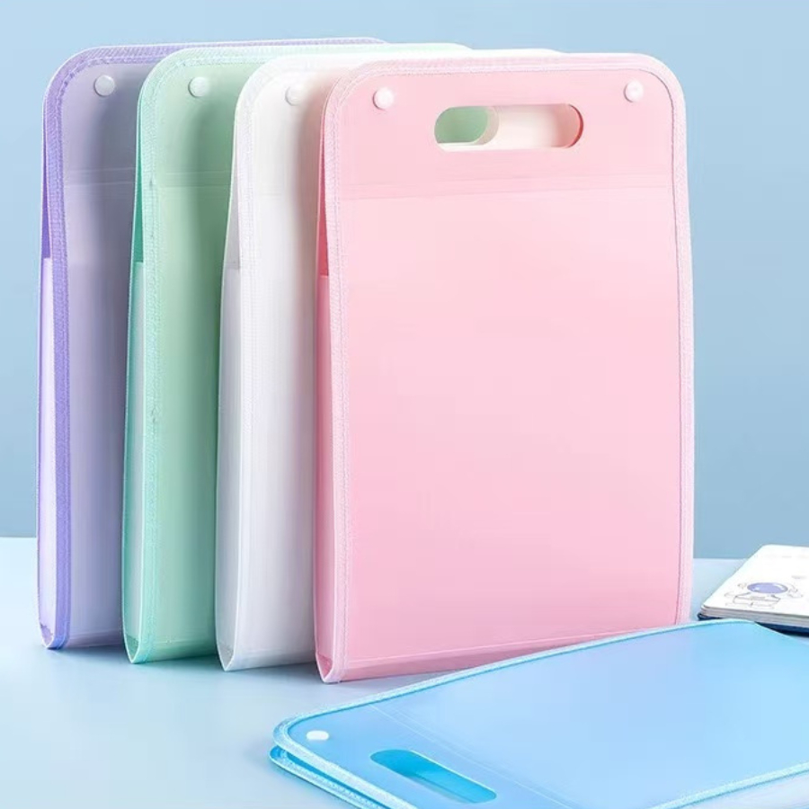 Pasta de Documentos A4 com Divisórias Sanfonadas  Uso Escolar e Profissional