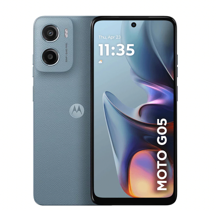 Smartphone Motorola Moto G05 128GB, 4G, 12GB RAM Boost, Camera 50MP, Tela 6.7" - Cinza Vegan Leather
