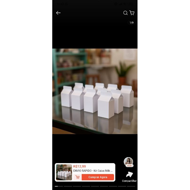 ENVIO Rápido caixa Milk branca