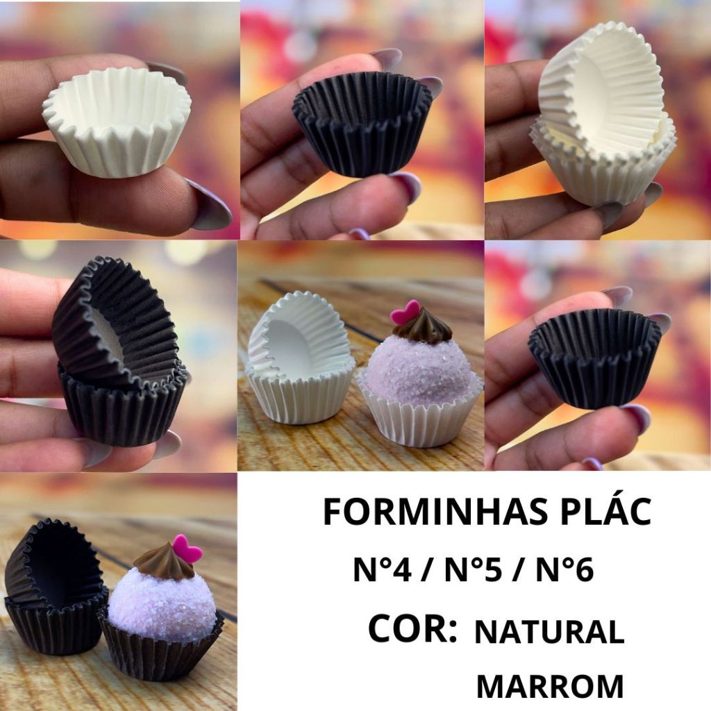1000 Forminha Plac n°4 /  n°5 / n°6 para docinho brigadeiro c/ 1000 unidades formável OFF NOBRE em Oferta na Shopee