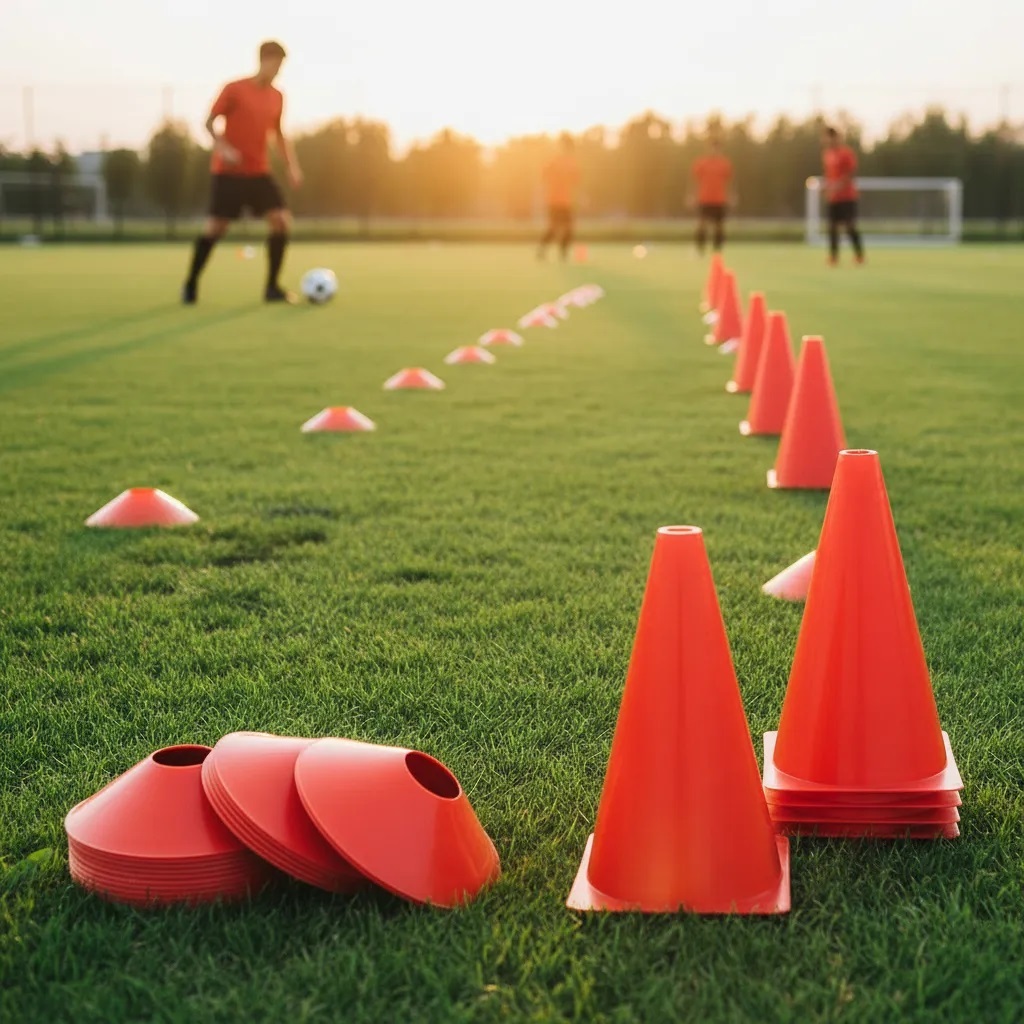 Kit Cones de Agilidade Chapéu Chinês – Treino Funcional Futebol Fitness Prato Delimitador