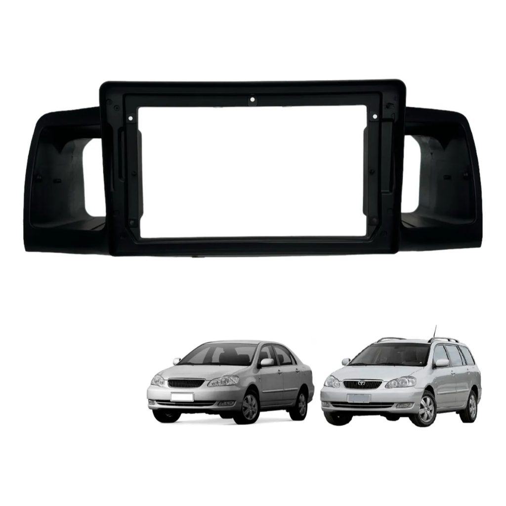 Moldura 2din Multimidia Mp5 9 Polegadas Corolla Fielder 2003 Á 2007