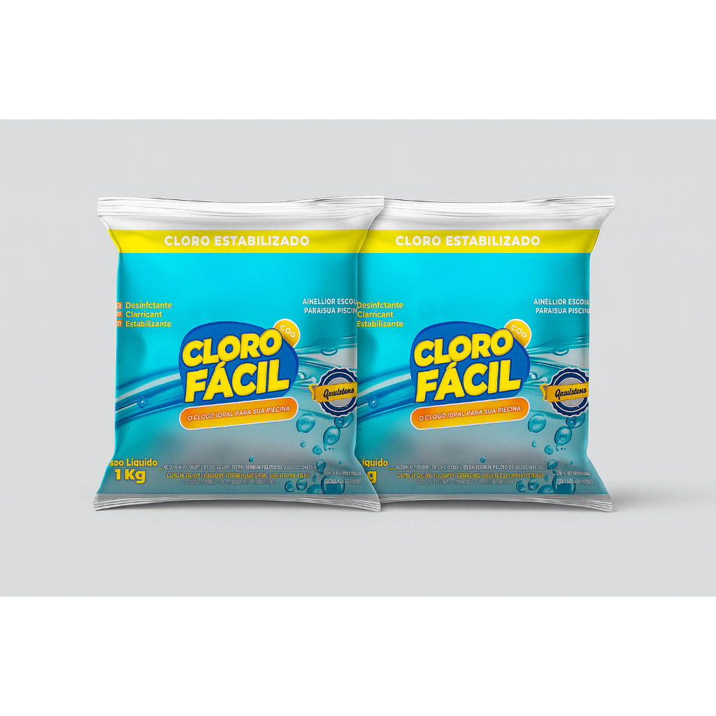 Kit 2 unidades Cloro Fácil 1kg em Oferta na Shopee