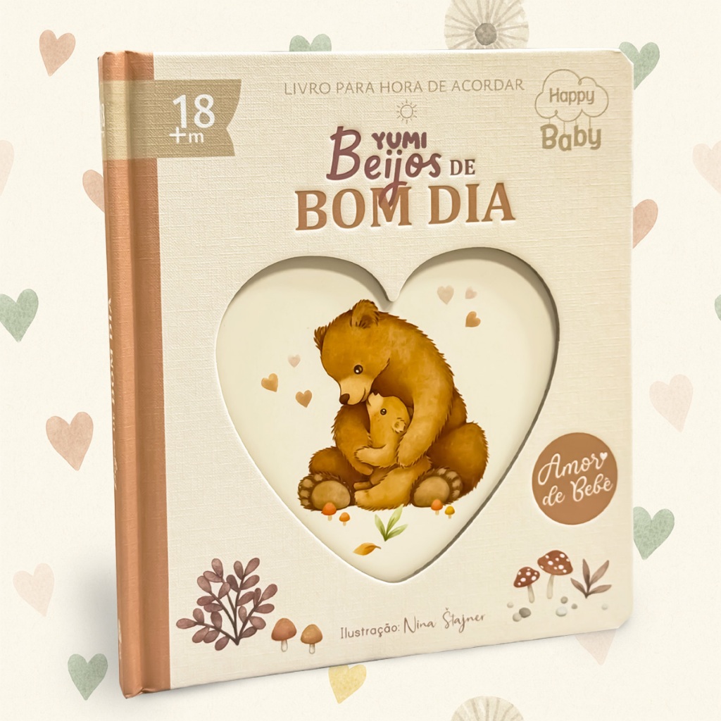Livro Do Bebê Para Hora De Acordar - Beijos de Bom dia Amor De Bebê | Capa Dura Presente Premium em Oferta na Shopee
