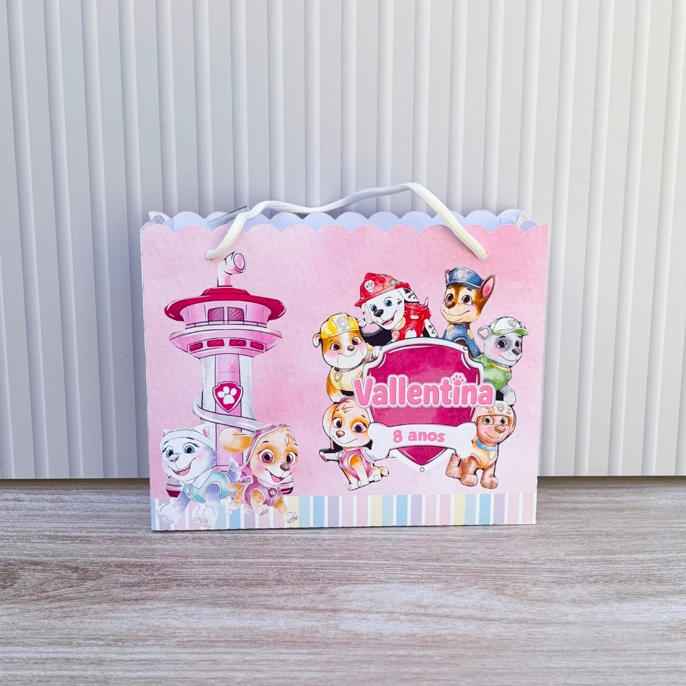 Sacola para Lembrancinha Personalizada Skye e Everest para Aniversário | Lembrancinha Patrulha Canina| Lembrancinha Skye