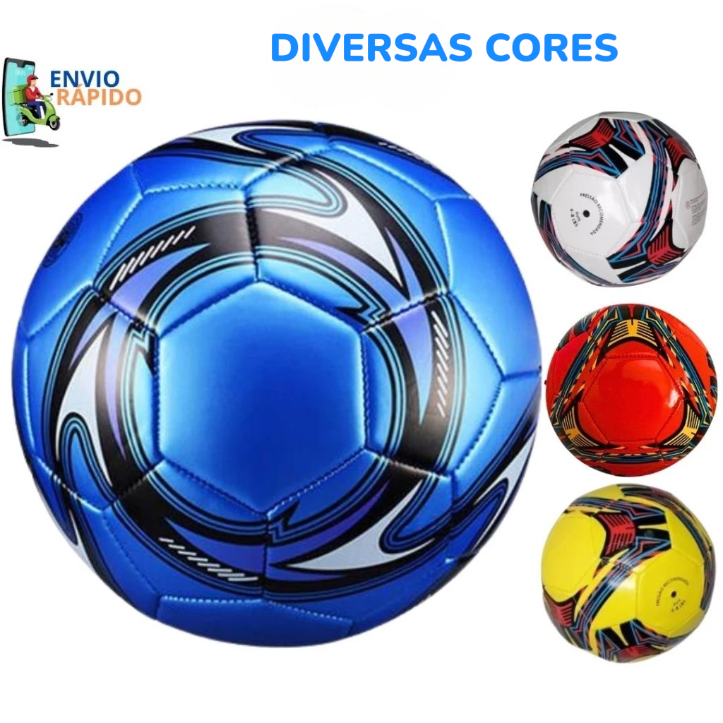 Bola De Futebol Para Campo Costurada Número 5 Azul Verde Vermelho E Laranja Para Treino
