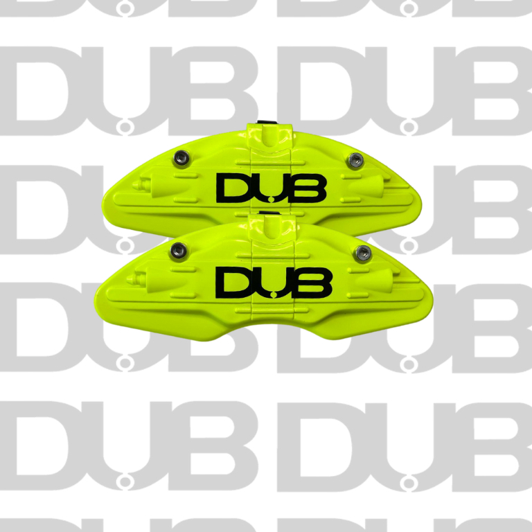 Par Capa Pinça de Freio DUB Amarela Fluorescente Esportiva Tuning Universal