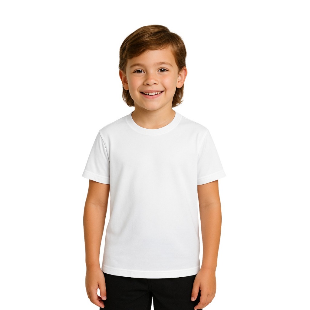 Camiseta Infantil Juvenil Masculina 100% Algodão Premium Básicas Lisas em Oferta na Shopee