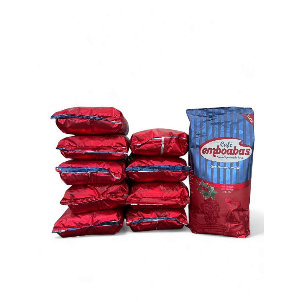 Café Emboabas Mineiro Tradicional Selecionado 500g Puro Torrado E Moído C/ 10und Moagem Fresca Original