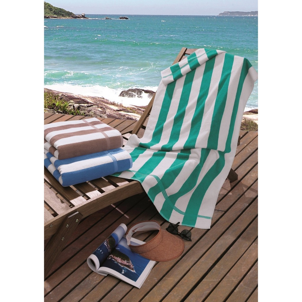 Toalha De Banho Gigante 150X80cm Banhão Ipanema Praia E Piscina Bege Gr 450