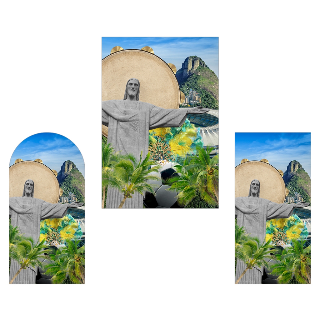 Painel De Festa Vertical   -  Rio de Janeiro Cristo Redentor 006