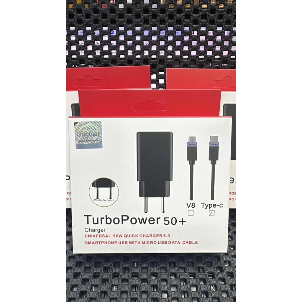 10PC Carregador Ultra Turbo Power Motor ola Original Tipo C 50W - ENVIO IMEDIATO