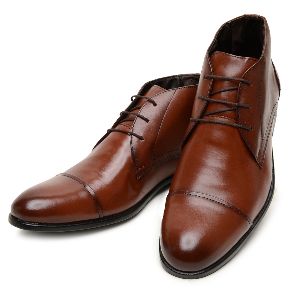 Bota Social Masculino Casual Couro Legitimo Solado Tradicional Sapato Oxford Brogue + Palmilha