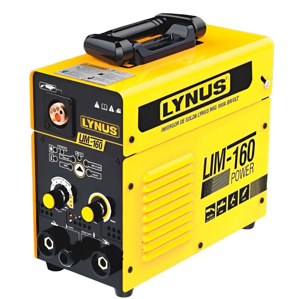Inversor Solda Elétrica Mma/ Tig /mig Com/sem Gás 160 Lynus Cor Amarelo