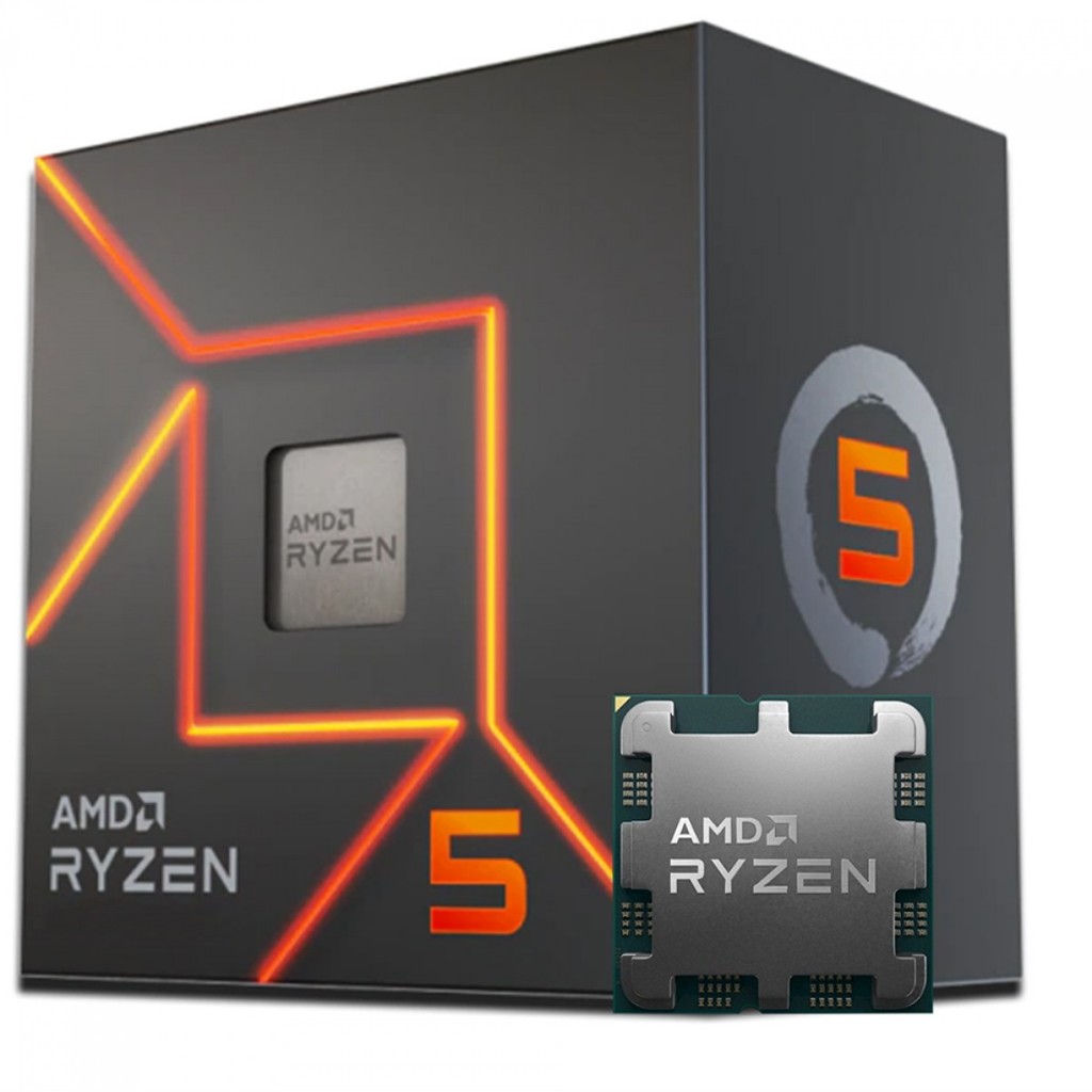 Processador AMD Ryzen 5 7600 5.1GHz Cache 38MB AM5 6 Vídeo 