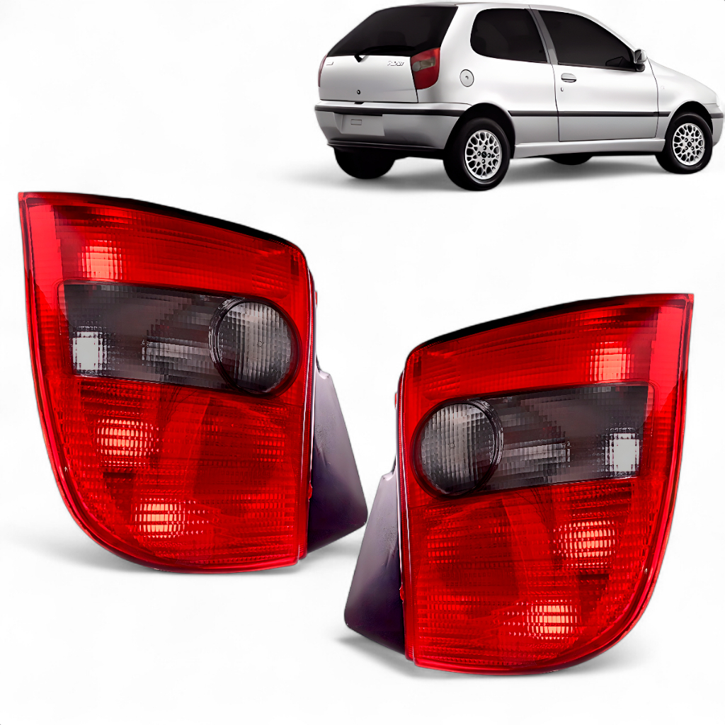 Lanterna Traseira Fiat Palio 1996 1997 1998 1999 Carcaça Preta Fûme