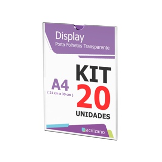 Display Acrílico de Parede Tamanho A4 20 Peças em Oferta na Shopee