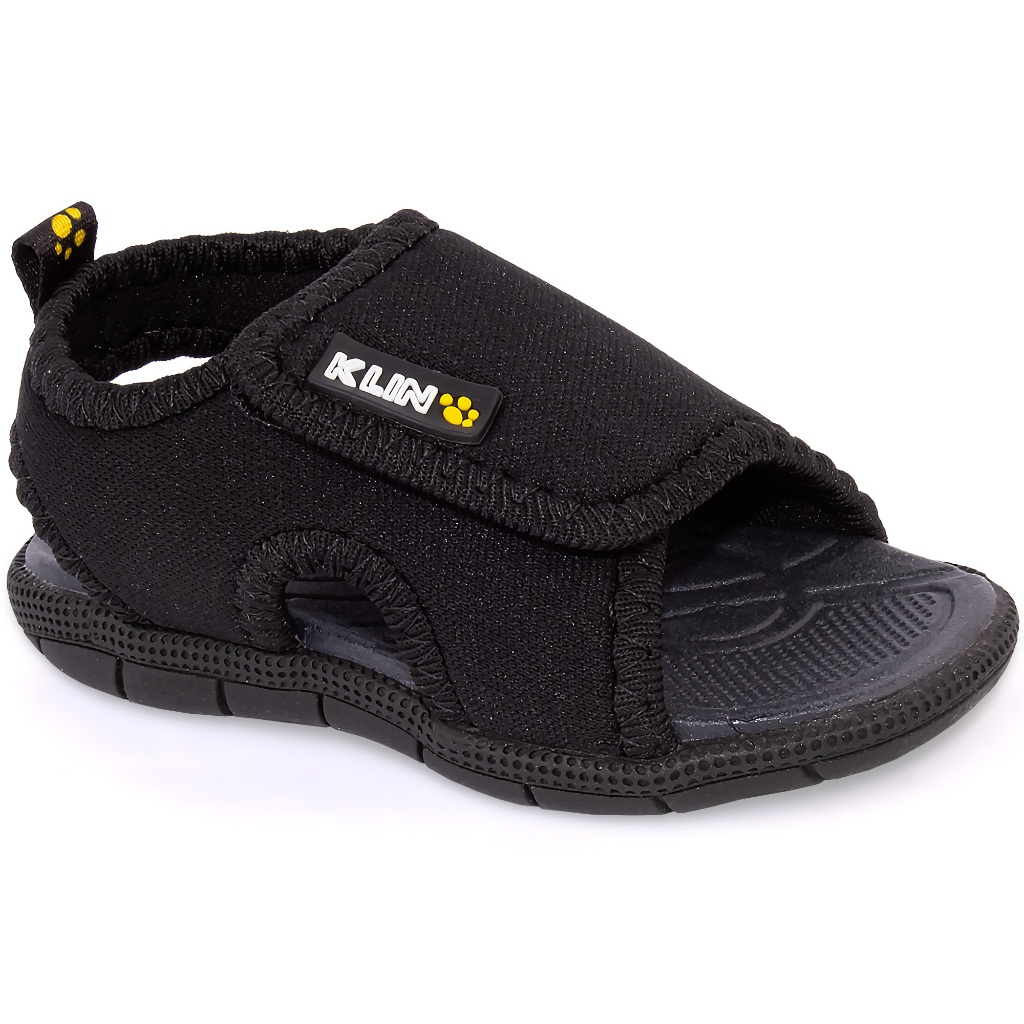 Sandália Papete Klin Menino Bebê Infantil TicTac Calce Fácil Preto em Oferta na Shopee