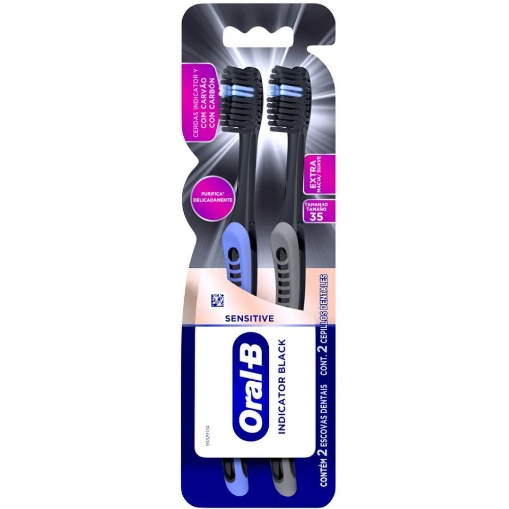 Escova Dental Oral-B Charcoal Com 2 Unidades em Oferta na Shopee