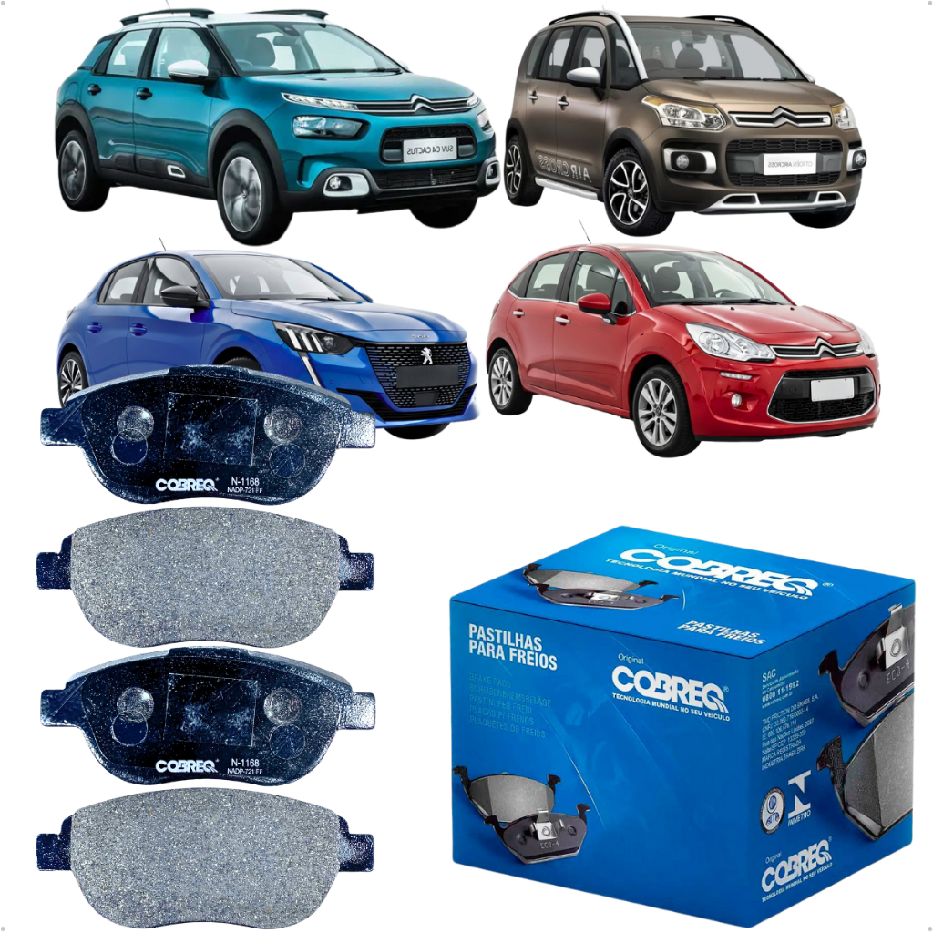 Pastilha Freio Dianteira Cobreq Aircross C3 C4 2008 207 307