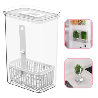 Organizador Porta Temperos fresco Clear Fresh 2,3L Cozinha Geladeira com cesto em Oferta na Shopee