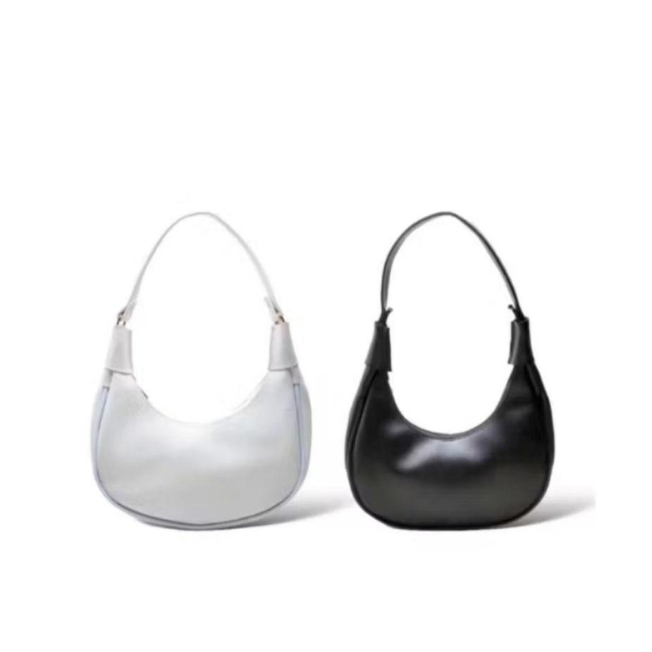 Kit 2 Bolsa Feminina Baguete Meia Lua de Ombro Estilosa em Couro