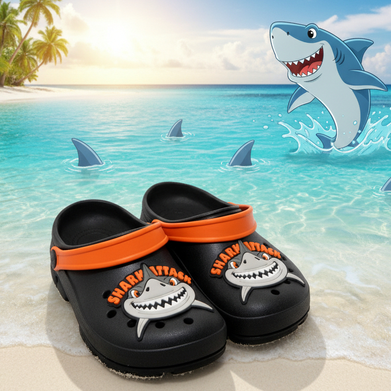 Sandália Babuche Infantil Papete Menino Tubarão Confortavel Shark em Oferta na Shopee