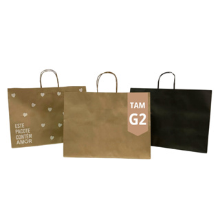 Sacolas de Papel Kraft Retangular 50 Unid – Resistentes e Ecológicas em Oferta na Shopee