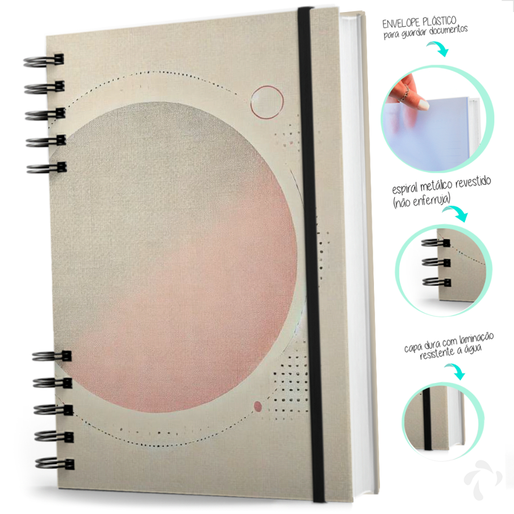 Caderno De Anotações Capa Dura Coleção Clean Globo Gradient