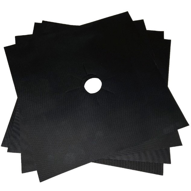 Imagem Kit Protetores Para Fogão 4/6/8 Anti Aderente Reutilizável Laváveis Para Uso Na Cozinha Com Proteção