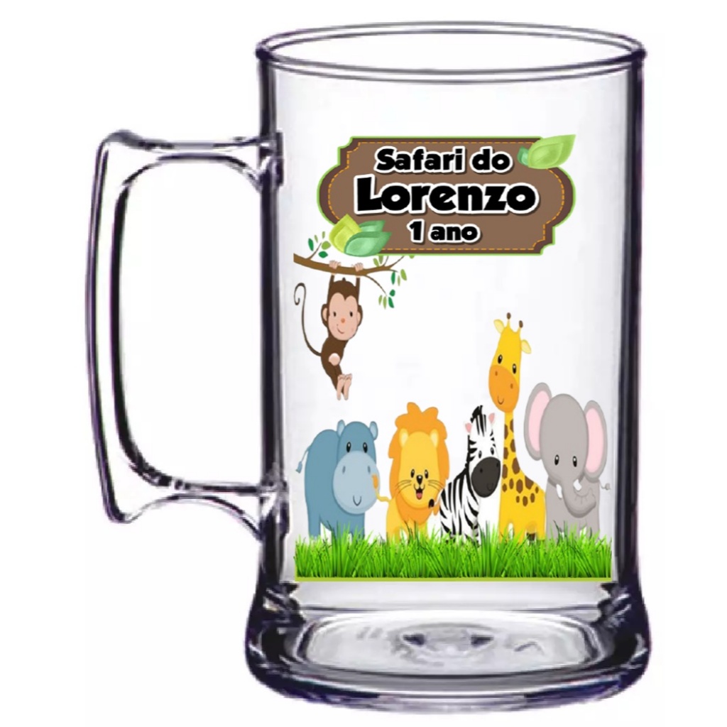 Kit 50 Unid. Caneca Copo Chopp Acrílica Lembrancinha Personalizada Festa, Evento e Casamento
