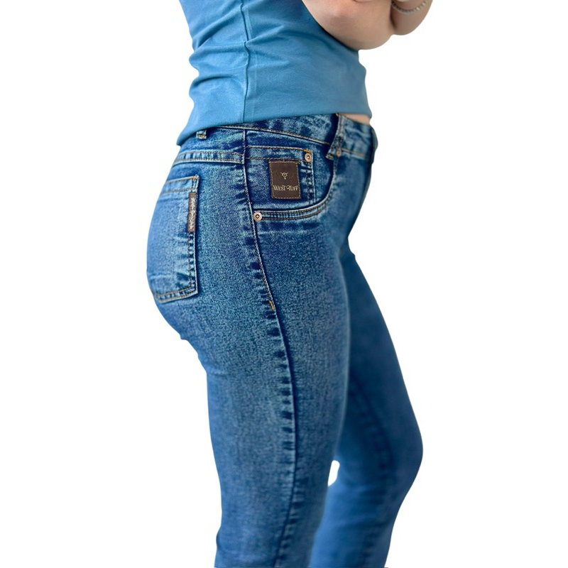 Calça Feminina West Tuff Flare Cos Alto Americana Marmorizada c/ Elastano em Oferta na Shopee