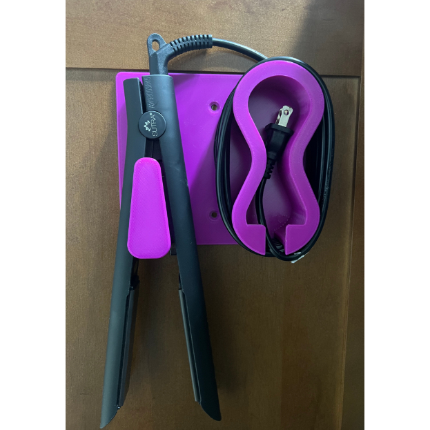 Suporte de Parede para Prancha/Chapinha – Organização de Banheiro e Salão Organizador Compacto