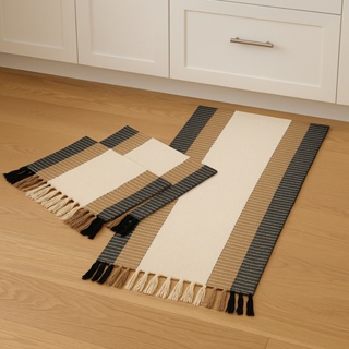 Kit 3 Peças de Tapete para Cozinha – Passadeiras com Design Moderno e Alta Qualidade em Oferta na Shopee