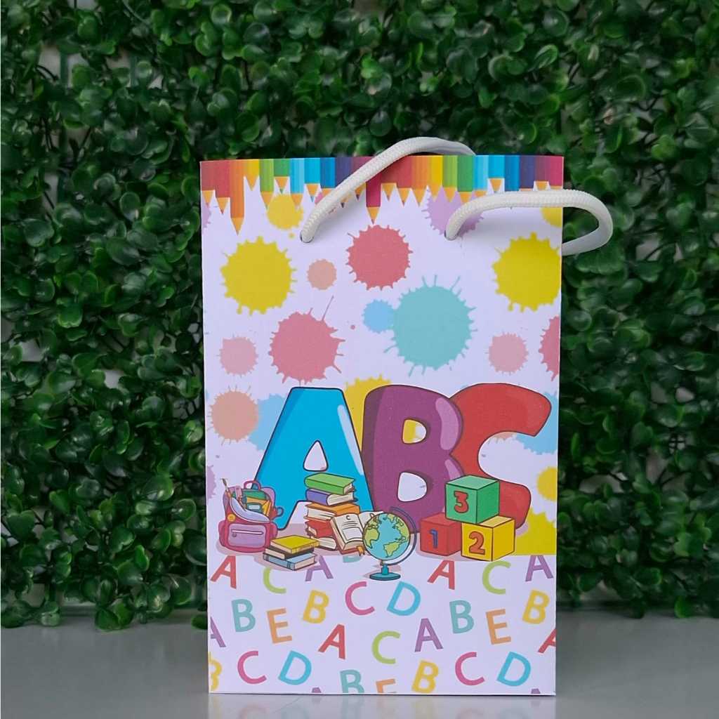 Sacolinha Personalizada (P) ABC para Festa Lembrancinha Aniversário